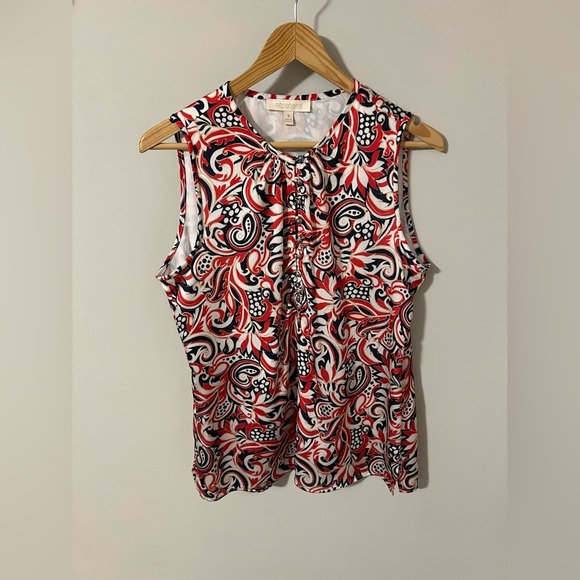 Etcetera Bandana Sleeveless Blouse Size 4 - Picture 4 of 10